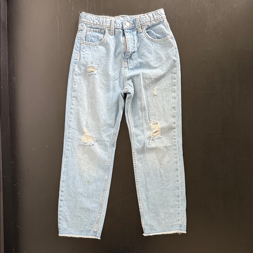 Old Navy Slouchy Straight Kids Denim Distressed Jeans